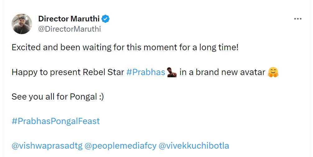 director maruthi about prabhas next movie